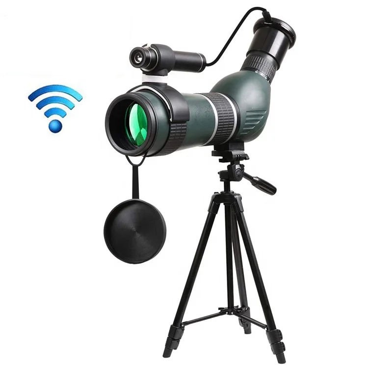 20-60x60mm Spotting Scope Telescope Wifi Wireless Infrared monocular With Phone Adapter For Night Watching