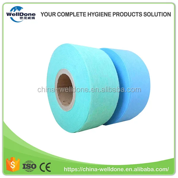 Green/ Blue/ white ADL non woven for baby diapers,sanitary napkins,adult diapers