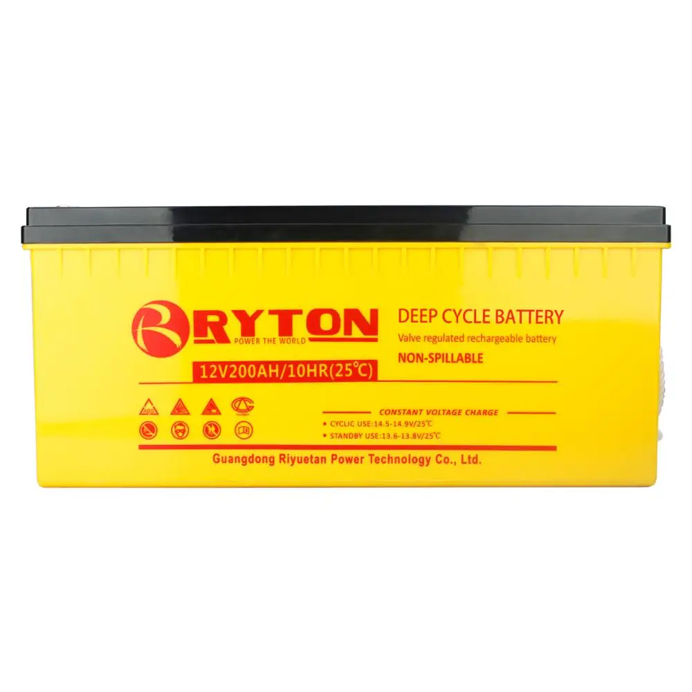 Ryton новый дизайн мини с решетки Солнечной системы глубокий цикл Batteria AGM 12 В 200ah