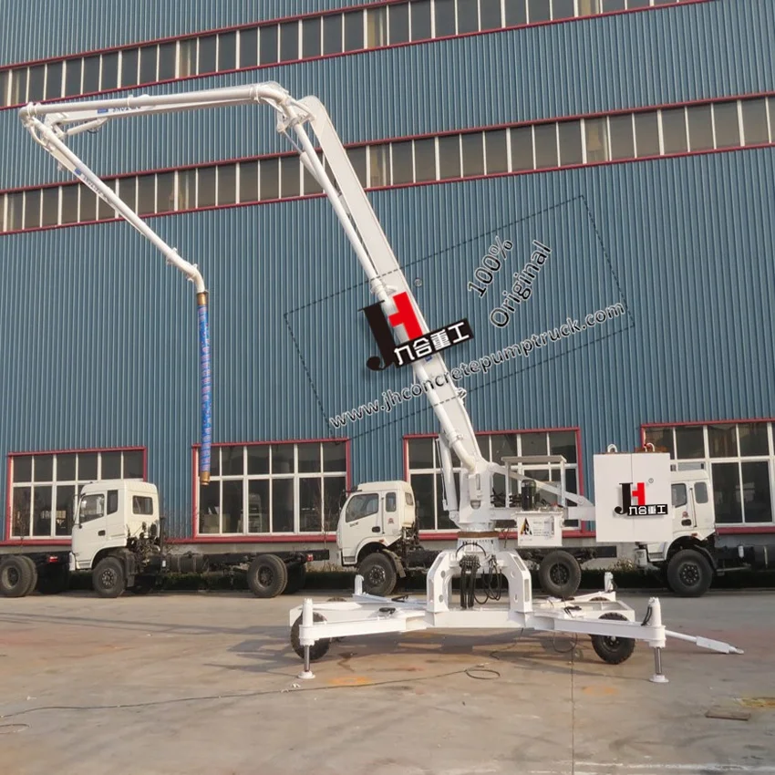 Engineering construction machinery 15m wheel type hydraulic mobile concrete placing boom for sale