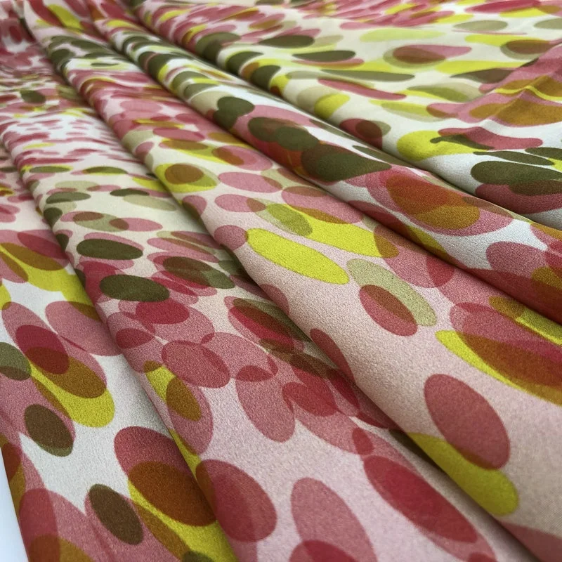 Индивидуальный дизайн, цифровая печать, узор в горошек, змея, как шелковая ткань Dupion 12 мм