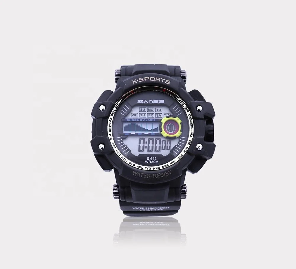 SANSE S-642 mens reloj hombre digital sport wristwatch design own watch WR 30m water resistant watch