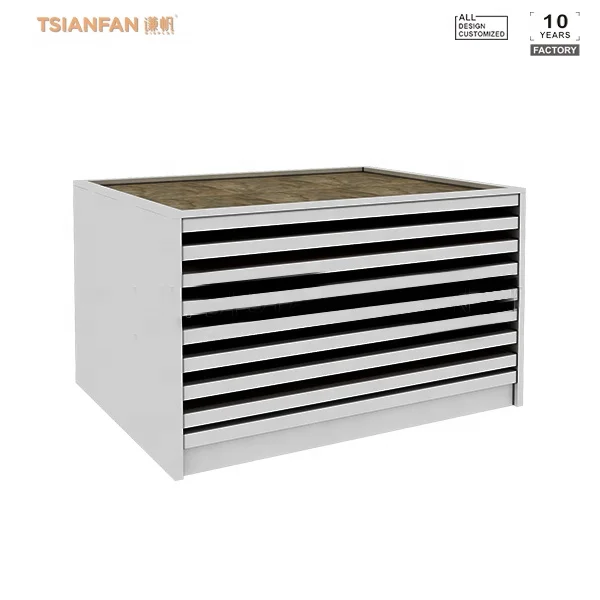 Cement tile Drawer display rack for Showroom