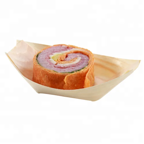 Sushi/salad/dessert bowl disposable pine wood boat