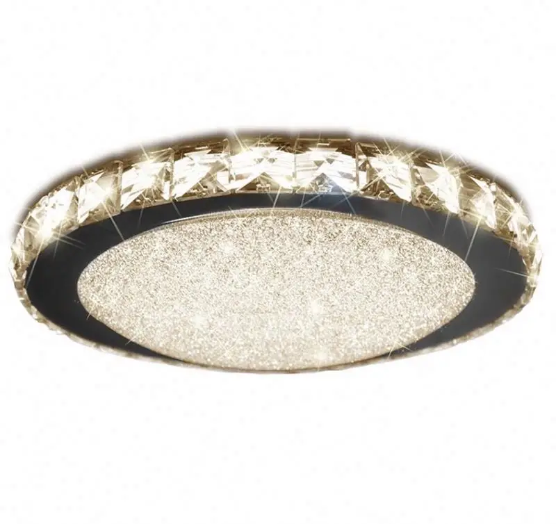 
Contemporary led ceiling light cct dimmable led plafony crystal chrome 