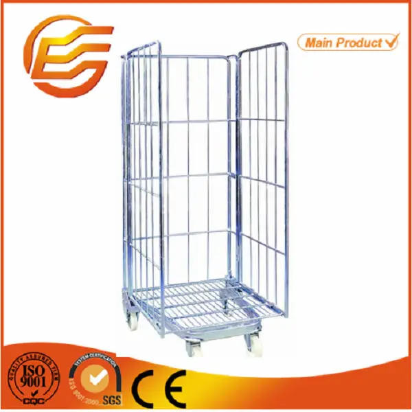 rolled metal container&roll cages&warehouse carts