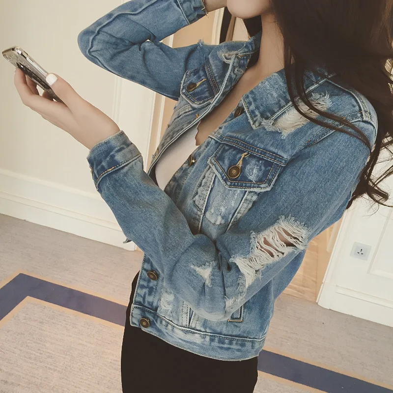 
hot sale korean cheap wholesale denim jackets suppliers new style womens fancy denim jackets 
