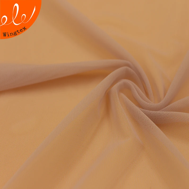 
Hot Sale 50 gsm Nylon Spandex Stretch Mesh Elastane Powernet Fabric for Sexy Lingerie 