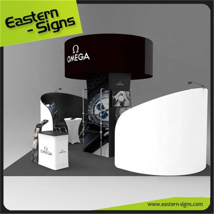 Factory price aluminum display foldable floor standing booth exhibit display rent