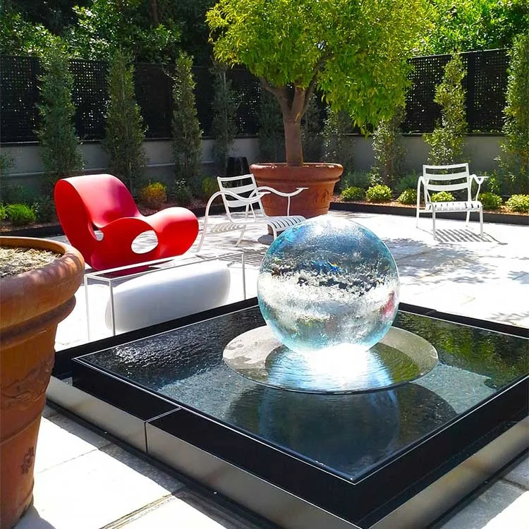 Steel Decoration Modern Water Pond Garden Park Ball Fountain