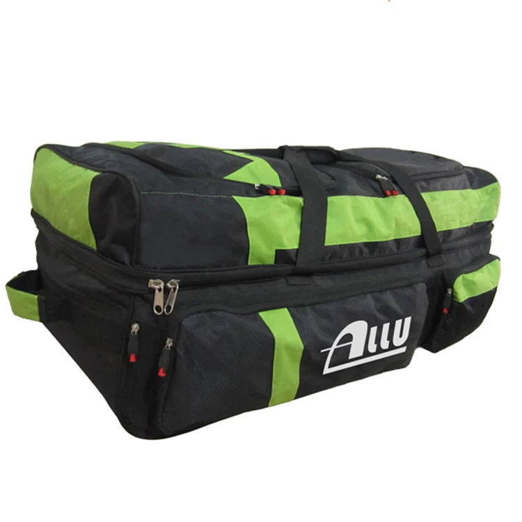 
Bag Cricket Kit Duffle Bat Ball Gear Bag With Wheels Trolley 