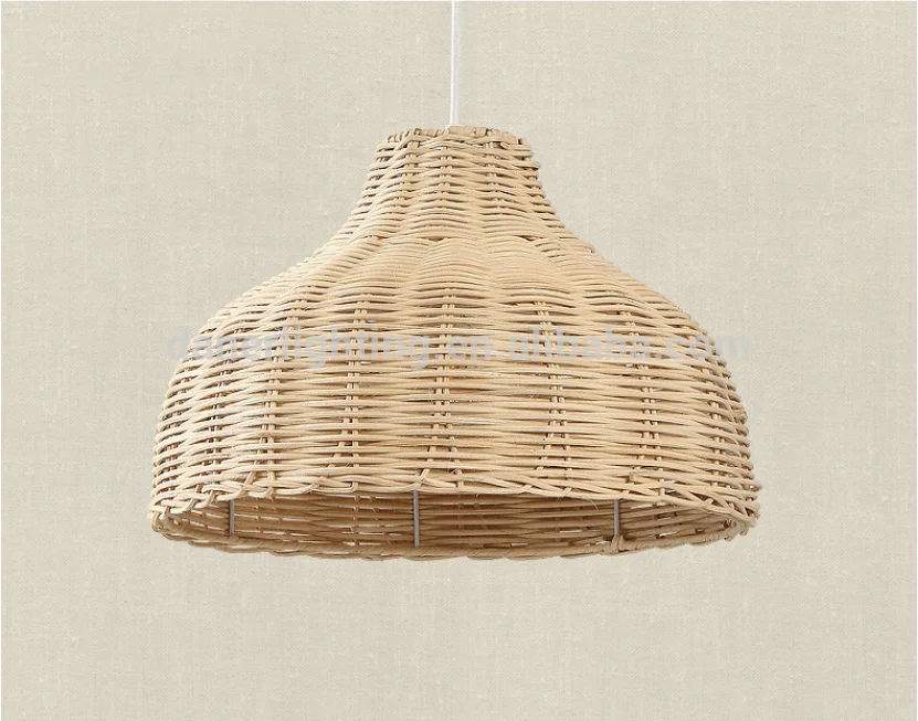 Handmade Natural Rattan Woven Modern Decorative chandelier Pendant Hanging Lamp light fittings for restaurant