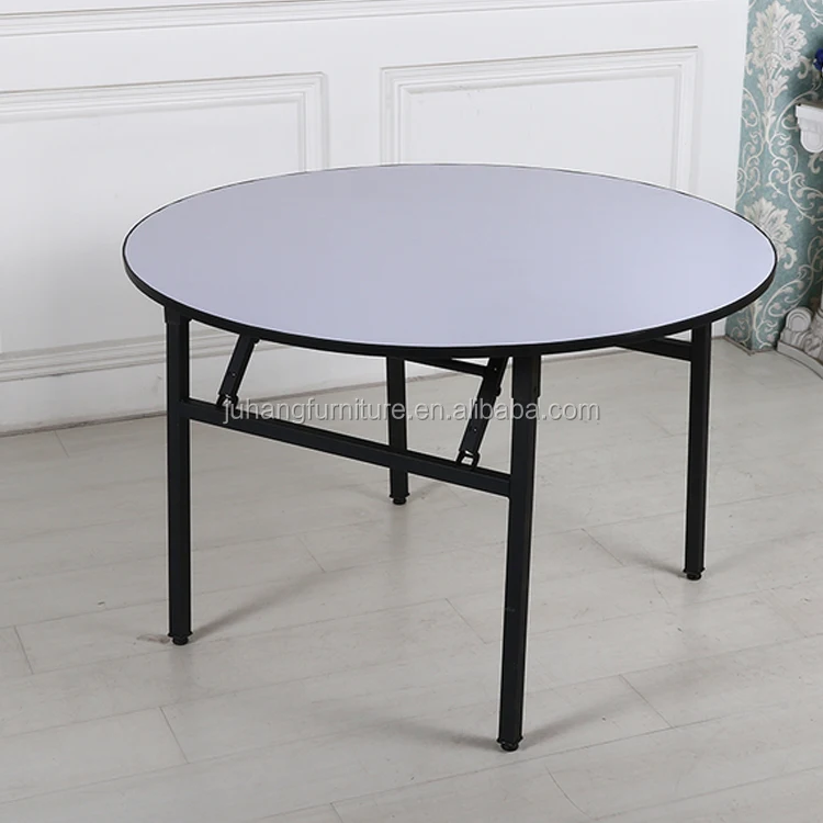 Hot sale round rotating 6 feet 10 people round wooden folding table