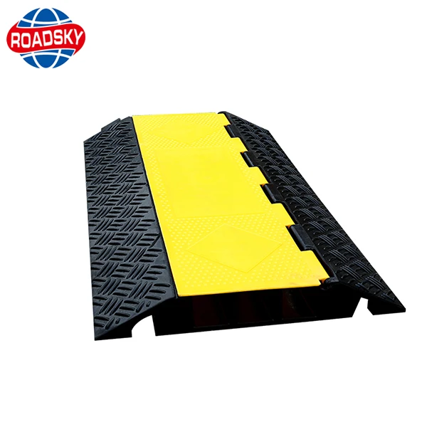flexible rubber ramp protector 5 channel cable bridge