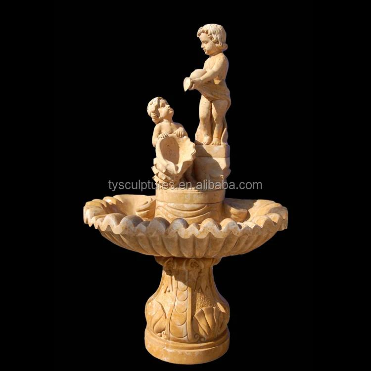 
Hot sale indoor or outdoor european furnishing articles stone modern angel water fountain 