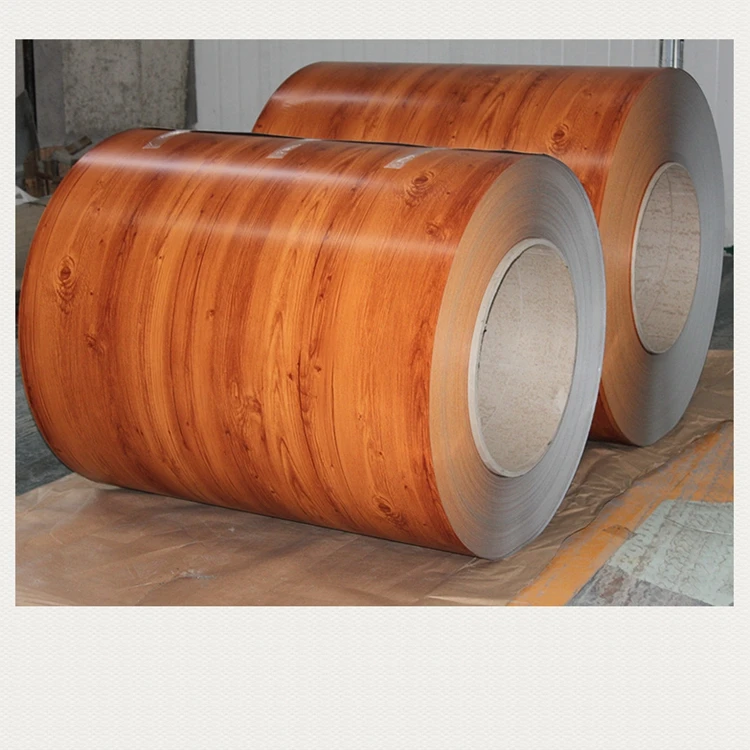 3d wooden prints ppgi Wood grain printing color coated steel coil