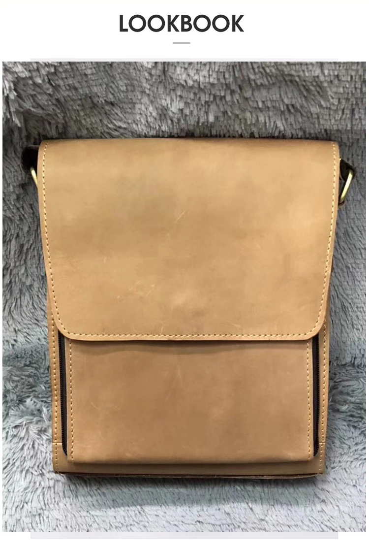 Fashion new arrival genuine leather men shoulder sling bag for man one year guarantee wholesale vintage style discount in stock