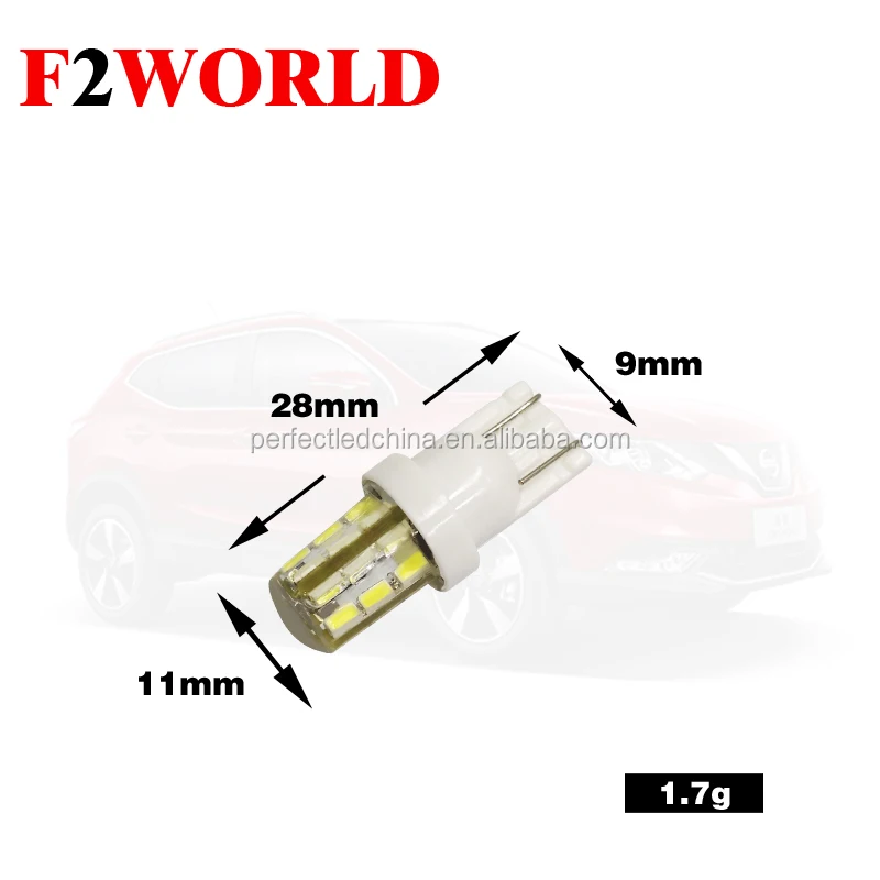 12v 24v T10 3014 24smd park light led light silicone wide bulb car led side wedge signal backup White Red Yellow