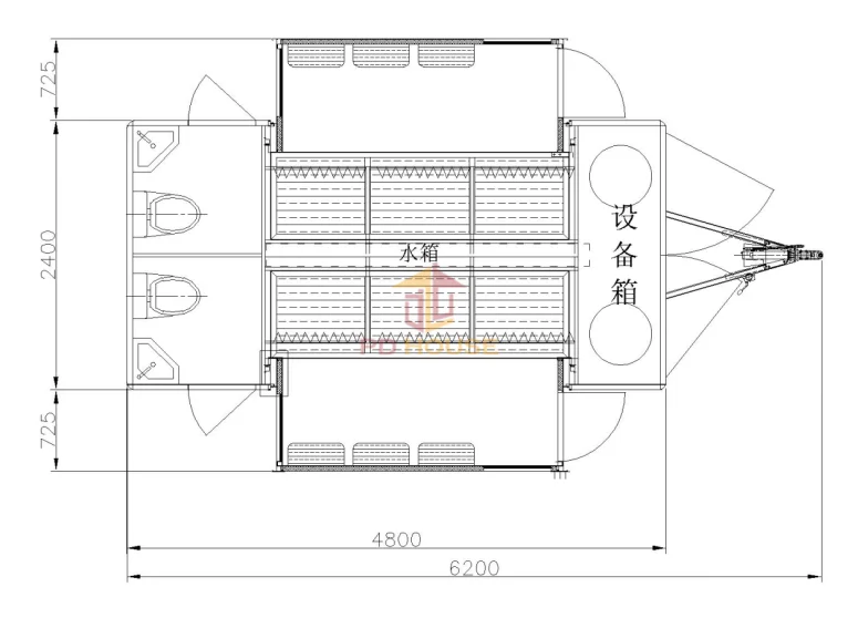 2019 customized modular portable trailer toilets for sale