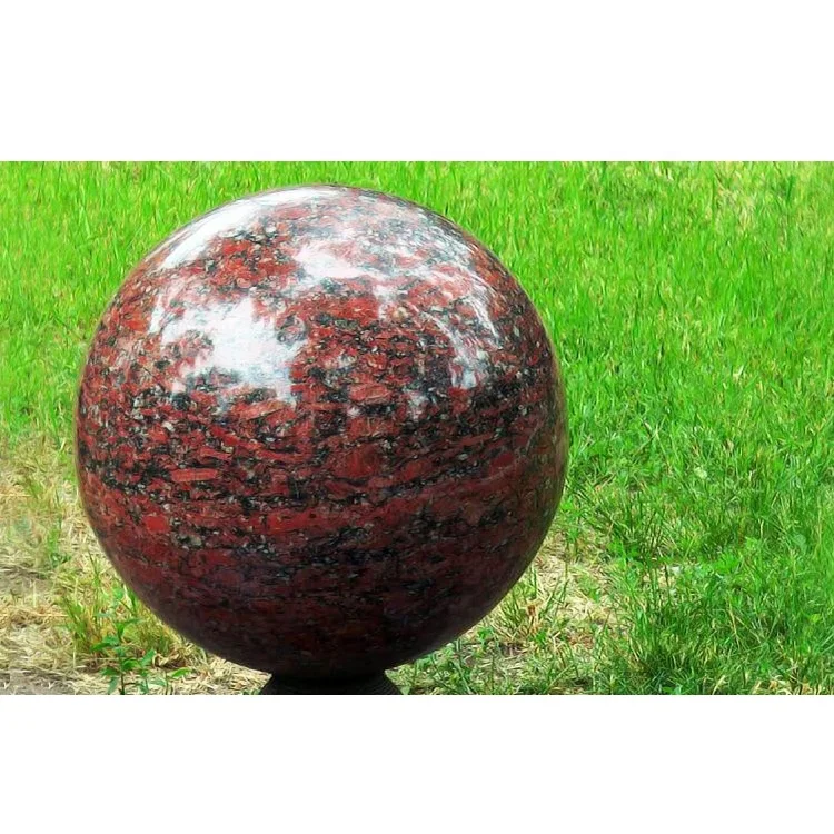 Buy wholesale  flamed polished cheap natural red grey black labradorite granite stone balls