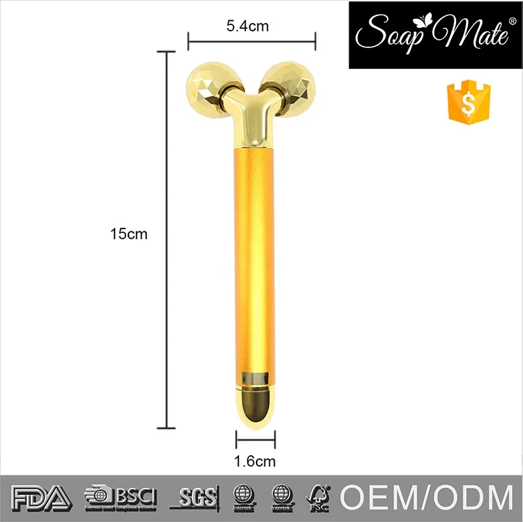 Best Sell Product Wholesale Rose Gold Beauty Energy Vibrating Face Massager Bar Tightening Skin Massage Bar