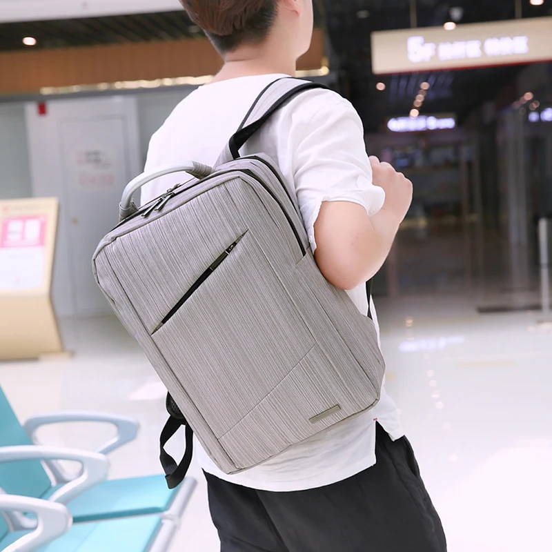 Vintage waterproof multifunction 12.5 inch nylon laptop backpack computer bag for men