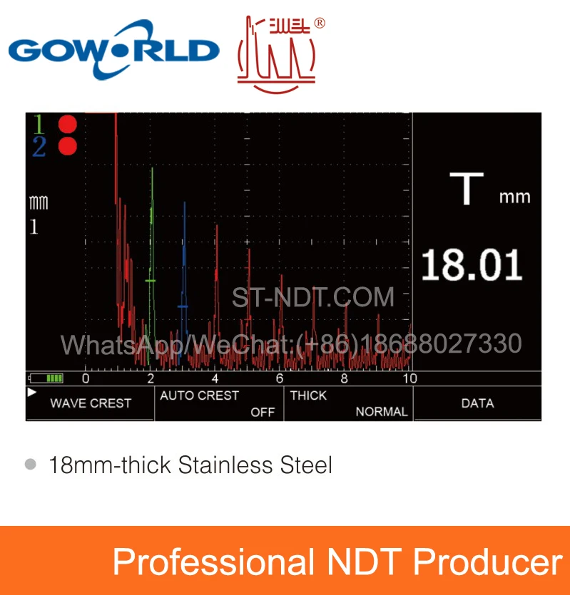 GOWORLD CTS-409 Electromagnetic Ultrasonic Thickness Gauge for metal magnetic through coating(paint or rust)