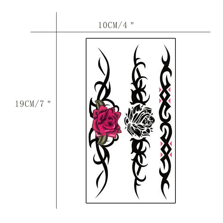 Fashion non-toxic flowers decal temporary body sticker lower back tattoo for women