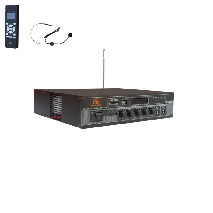 RH-AUDIO Portable Voice Mixer Amplifier with 2.4G Wireless Transmitter for Presentations