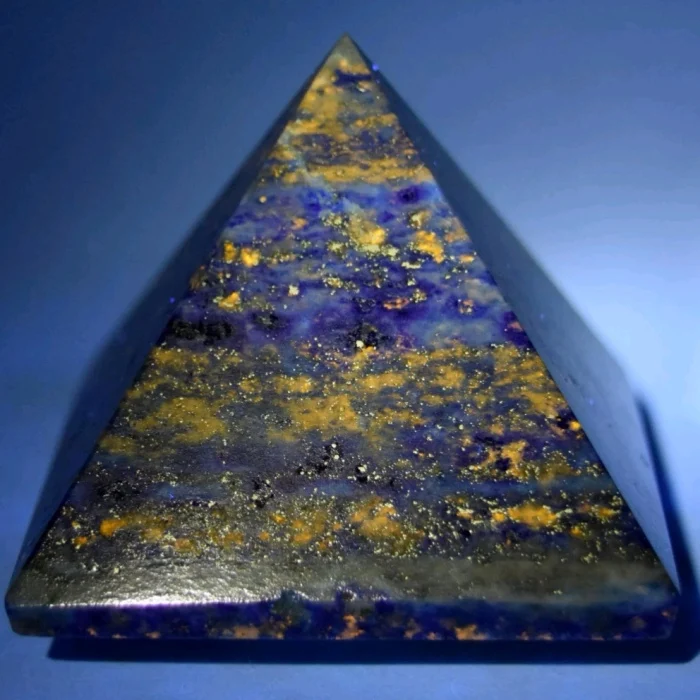 Natural Polished Lapis Lazuli Quartz Crystal Pyramid Octangle Cone Egypt Pyramids