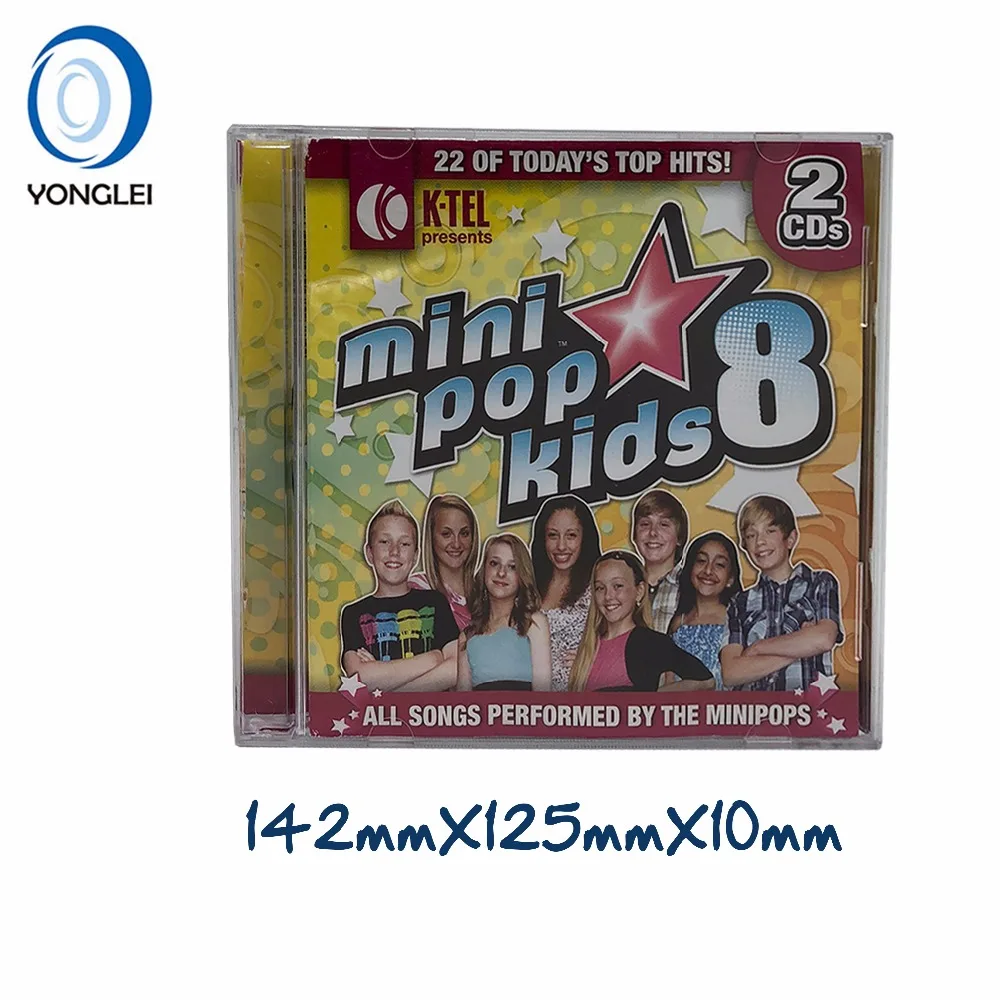 Music CD replication services audio CD duplication double CD jewel case with clear tray and 2 disc jewel case