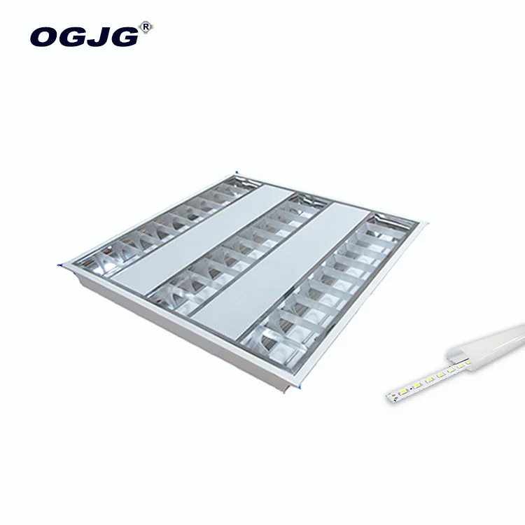 20w 30w 40w 60w anti-glare embedded led troffer light 3000k 4000k 6000k aluminum heat resistant 600*600 school aisle grille lamp