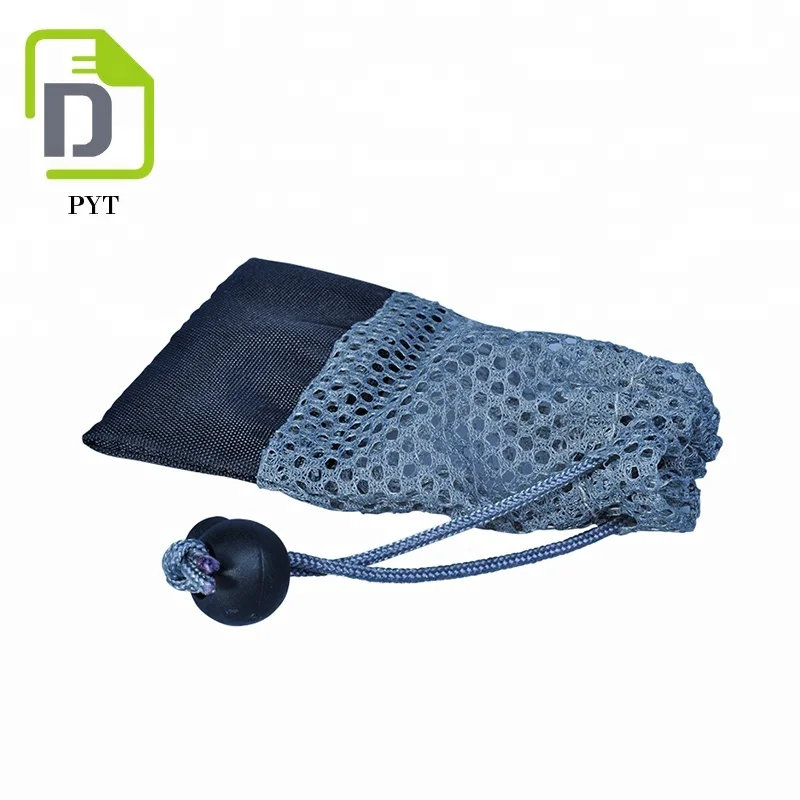 New arrival promotional custom packing wholesale gray nylon mesh drawstring bags with lock