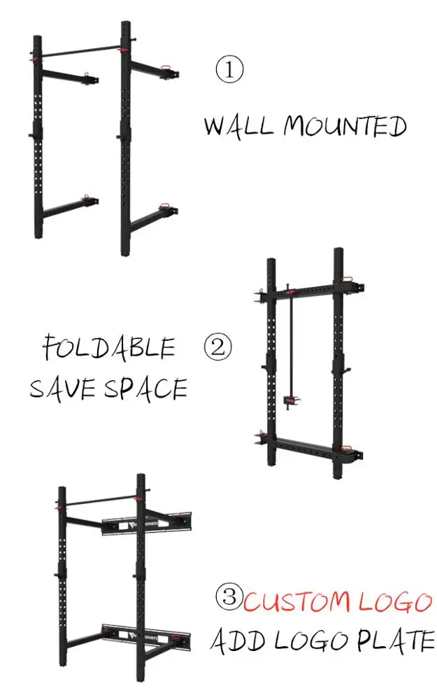 Прямая Заводская поддержка, вспомогательное оборудование для тренажерного зала, складная стойка для половины приседаний