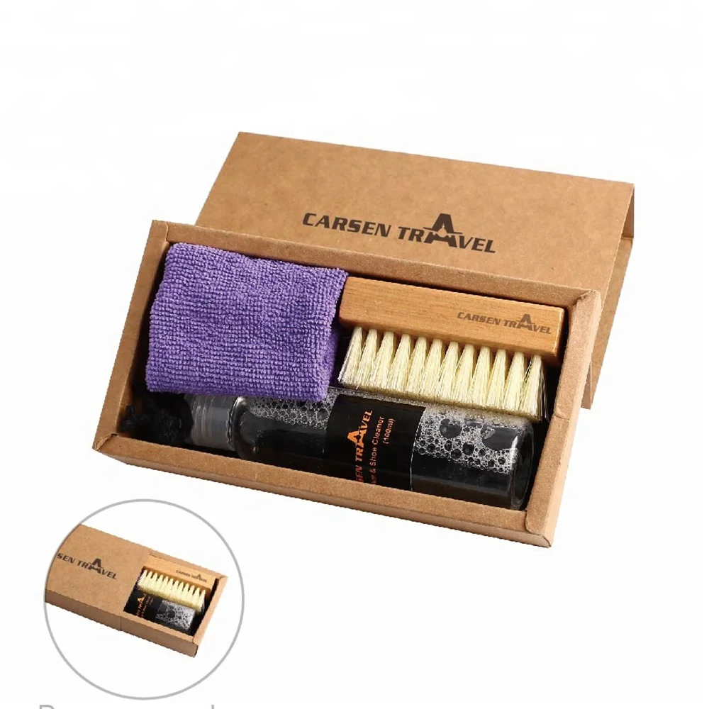 
Wholesale Amazon new coming corduroy bag shoe cleaner set sneaker cleaner 