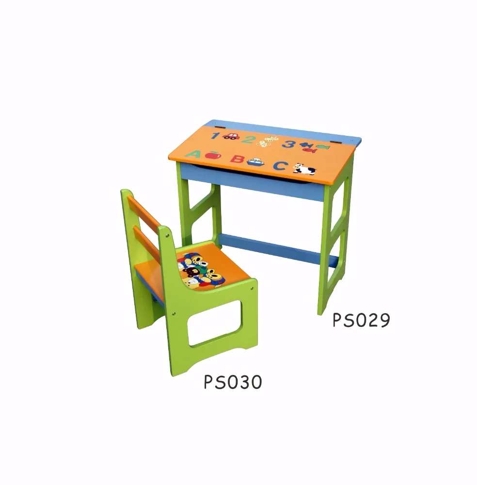 kindergarten Kids Furniture Study Reading Wooden Children Table Chair