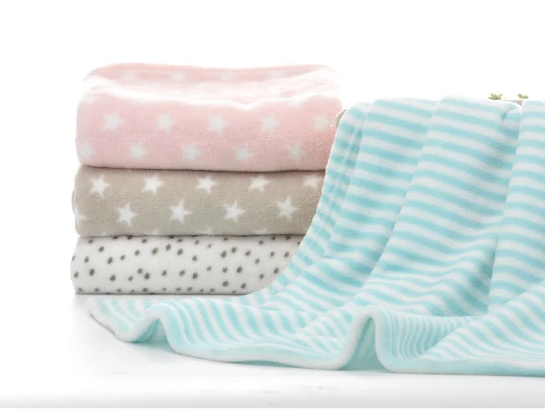 
Thick and soft double layers winter blanket children kids nap coral velvet blanket for New Born Baby 