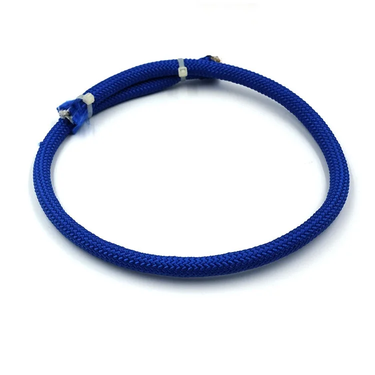 Blue color nylon braided rope climbing rope with steel wire core