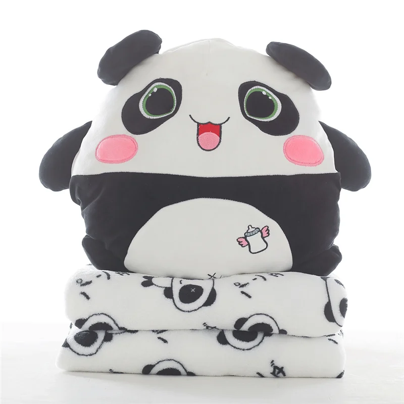 
3 in 1 blanket pillow hand warmer panda hand warmer pillow with blanket panda plush toy 