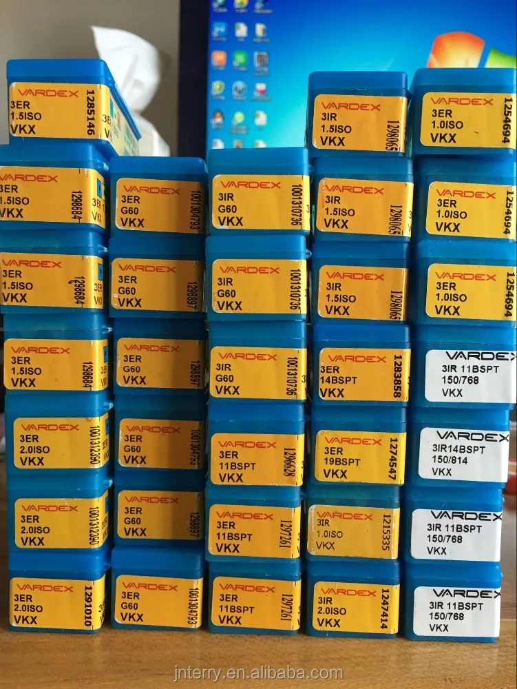 Оригинал Внутренняя Резьба Вставки Vardex Инструменты Резьбы 2IL 1.5ISO VTX/2IR1. 5ISO VTX.2IR0.75ISO VTX/3IR2. 0ISO VKX