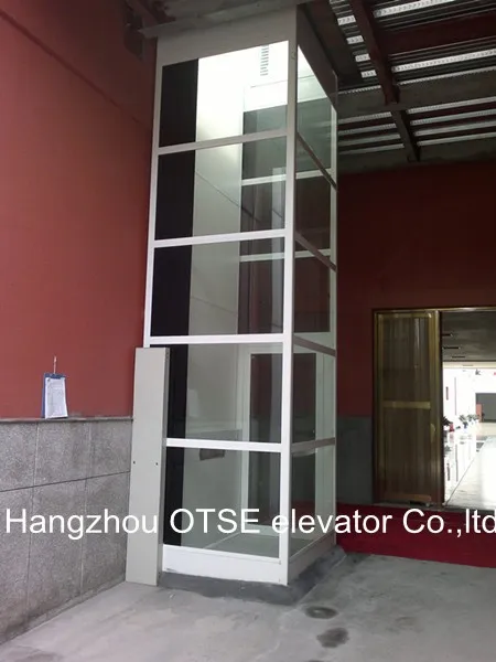 Platform lift screw drive lifts with manual open door