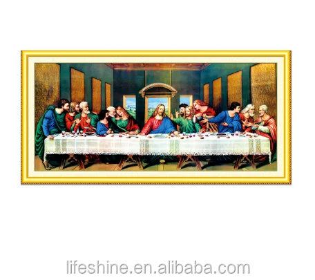 Handmade cross stitch The last Supper world famous painting cross stitch kits,cross stitch for house decoration