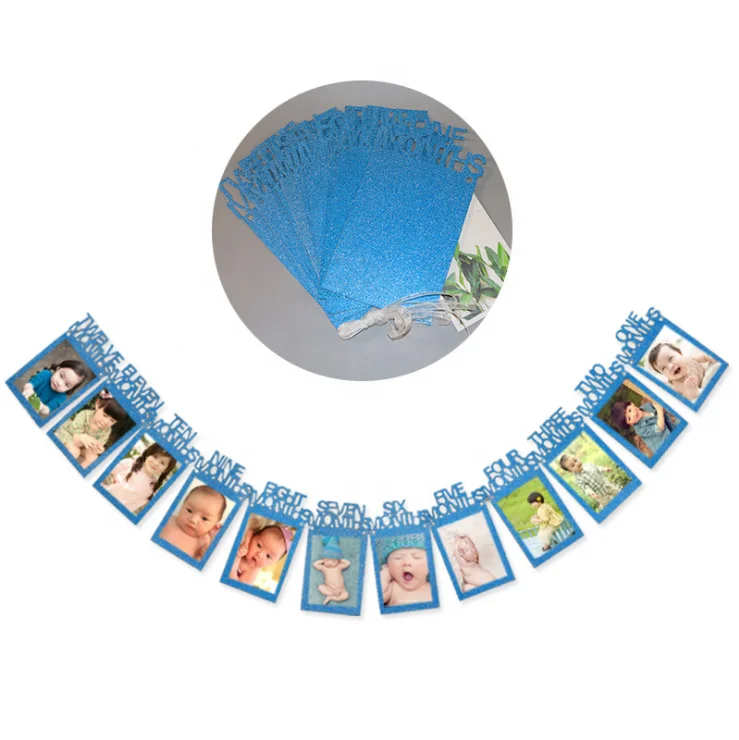 Праздничный баннер для детского дня рождения, 12 месяцев