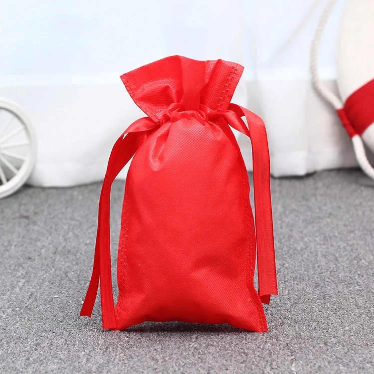 Wholesale High Quality Non Woven Fabric Mini Drawstring Bag Small Pouch