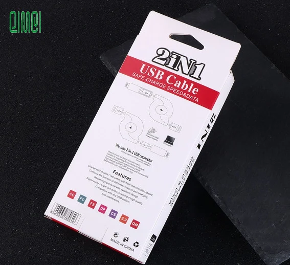 Custom LOGO blister tray for usb cable retail packaging box