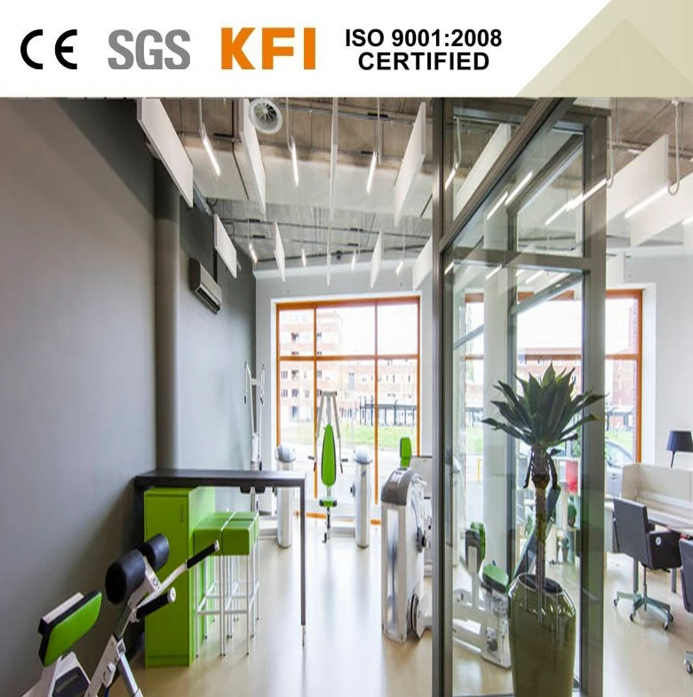 Attractive fiberglass suspended acoustic ceilings