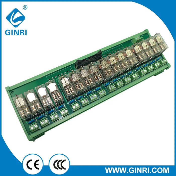 5V 12V 24V 16 Channel Relay Module With Optocoupler Isolations With IDC Connector High Low Trigger