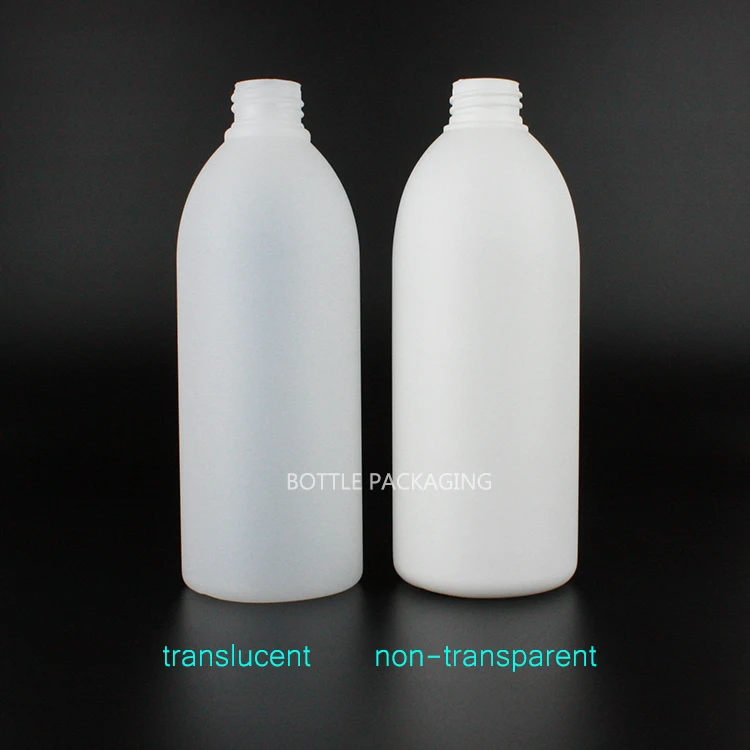 Round White Plastic Bottle HDPE 500ml Trigger Spray Bottle Detergent Bottles