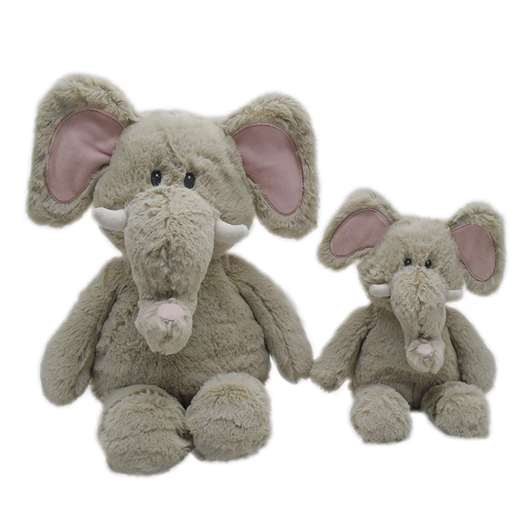 Handmade stuffed elephant plush toys with big pink ears for lovely gifts