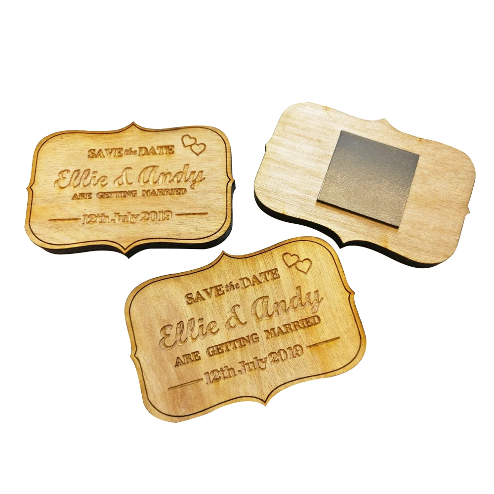 Souvenir Personalized Wood Handmade magnet custom 3D wood MDF fridge magnet printed